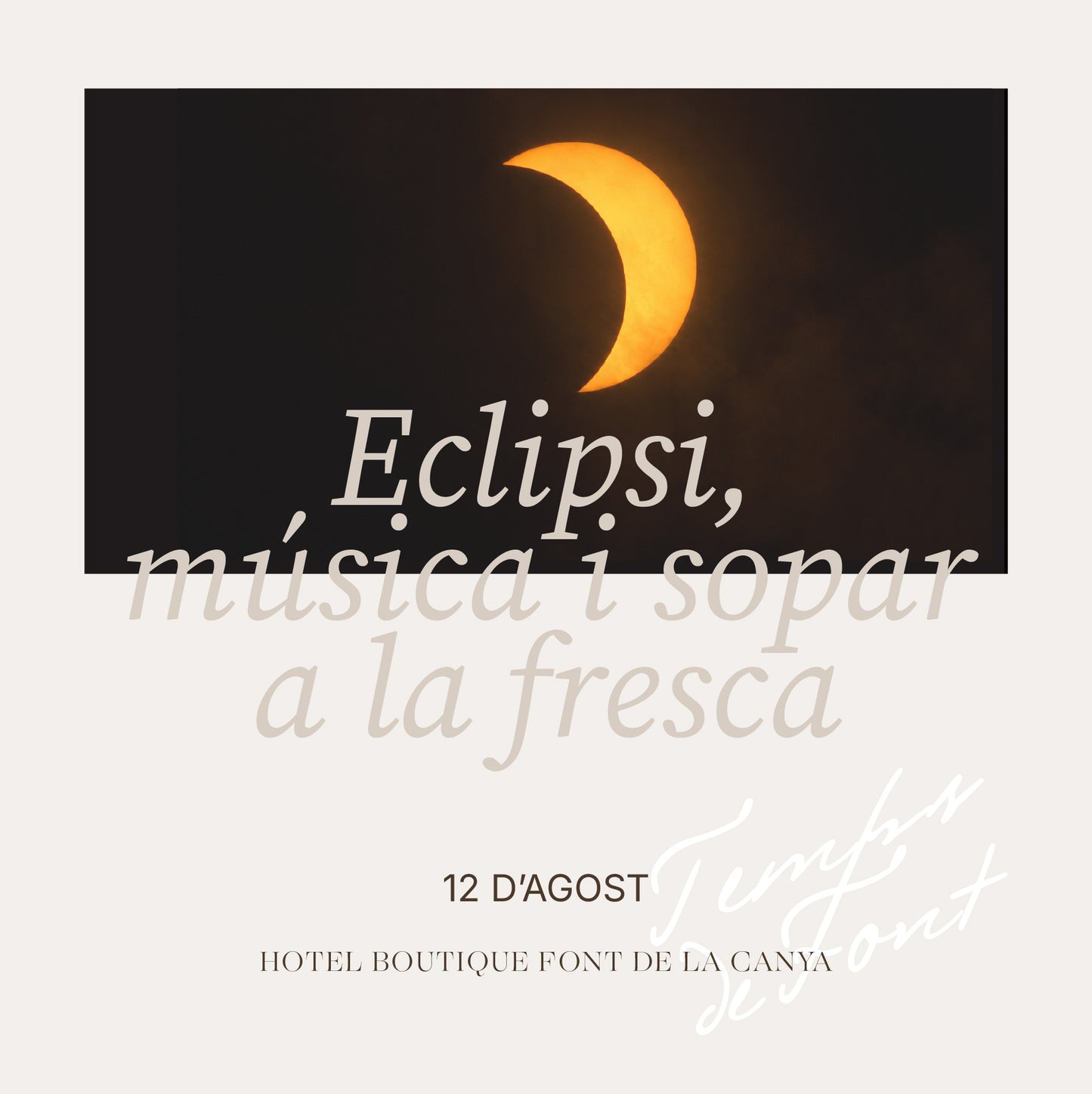 Eclipsi, música i sopar sota les estrelles